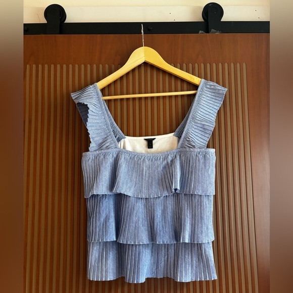 J.Crew | French pleated tier top | size small - Picture 3 of 5